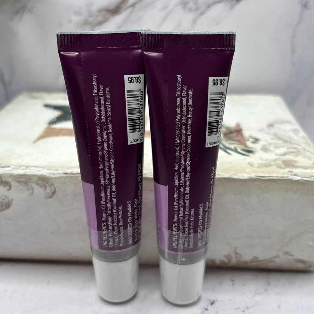 Bath & Body Works Black Cherry Merlot Lip Gloss 2 Pack New 0.47 oz Sealed